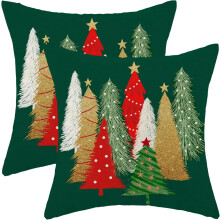 Weihnachtsbaum-Kissenbezüge, 45 x 45 cm, 2er-Set