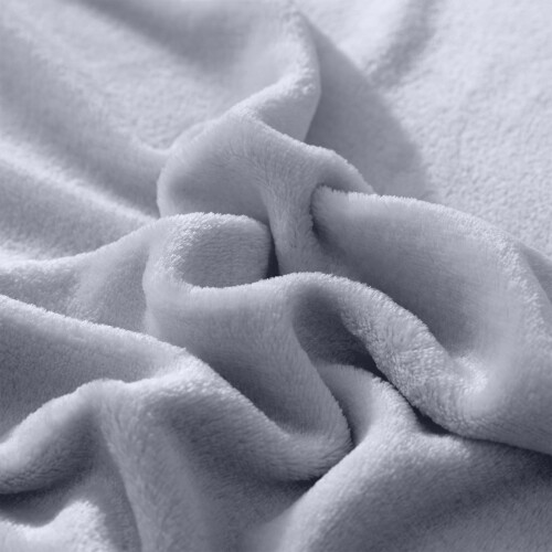 JeashCHAT fleece blanket 50" x 80" silver 2