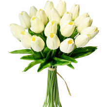 Umělé tulipány s jasně růžovou příchutí, 13,5 cm, 10 kusů
