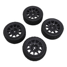 4 Stück RC Rally Reifen TT01 XV02 70 mm Schwarz 1:10
