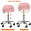 Tabouret pivotant rose avec dossier et roulettes 5