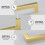 Gold Cabinet Pulls and Knobs 5 Pack 3.75 Inch Spacing 4