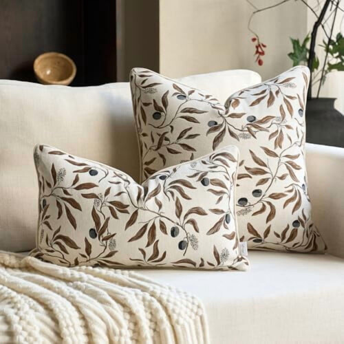 Funda de almohada de chenilla de 45x45 cm 1