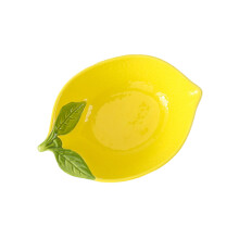 Elegant Yellow Ceramic Spoon Rest Lemon Pattern Salad-bowl