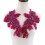 Embroidered Shoulder Embellishment With Crystals For-rose red 1
