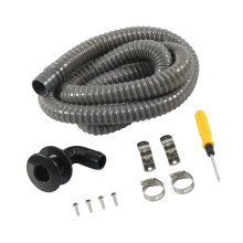 90 Degree Angled Hull Connector Boat Drain Kayak-Gray