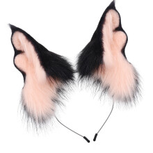 Stylish Animal Ear Headband Comfortable Hair-black and p