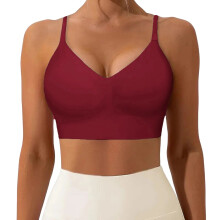 Low Back Bras for Women Backless Straps Low Cut-Burgundy XL