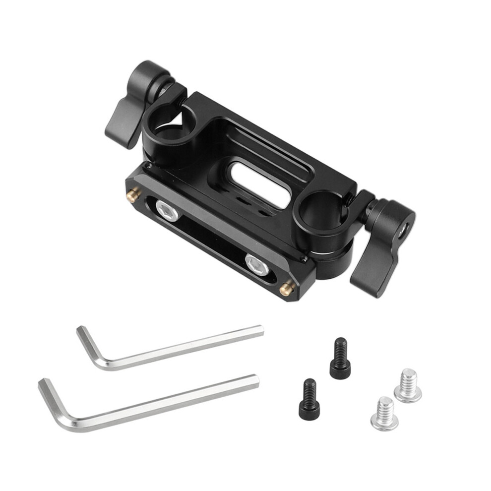 Aluminum 15Mm Pipe Clamp Double Hole Mount 1/4Inch Thread 7627001477100