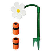 Weather Resistant Solar Powered Lawn Sprinkler Plant-White