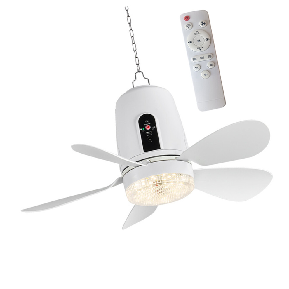 7200Mah Battery Operated Hanging Fan With Remote For -7200Mah Light 7627001477308