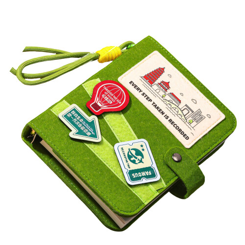 Notepad With Removable Pages For Collecting Stamp-Green