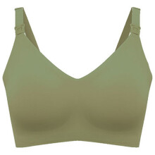 Breathable Nylon Seamless Nursing Bra Comfortable-green grass L