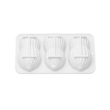 Flexible Silicone Mousse Cake Molds 3 Cavity Peanut-White