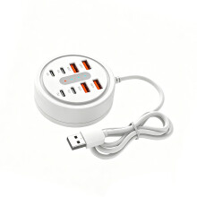 Space Saving 8 In 1 USB Charging With 4 USB And 4 Type C Ports