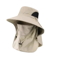 Outdoor Camping Hat Mountaineering Cap Large Hat Sun Hat-khaki