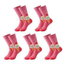 5 Paar modische Damensocken aus Baumwollmischung,-003