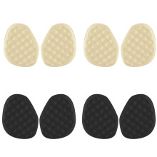 4Pairs Adhesive Cotton Heel Cushions Anti-black apricot os