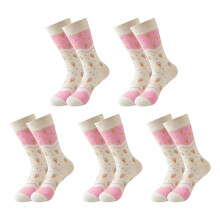 5 Paar Damensocken aus weicher Baumwollmischung mit lustigen-006
