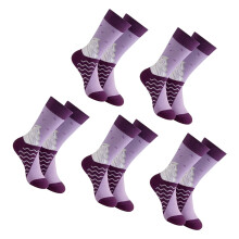 5 Paar Socken für Damen, atmungsaktive Socken aus-004