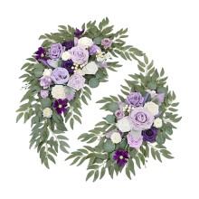 Artificial Wedding Arch Flowers with Green Leaves – 2 Pack