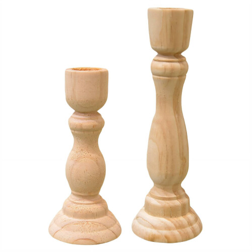 Kerzenhalter aus Holz für Stumpen- oder Spitzkerzen