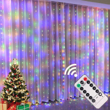 Rideau lumineux RGB à 300 LED, 3 m x 3 m, alimenté par USB.