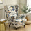Blomsterbetræk med wingback-ryg og hynde – Polyester & 1