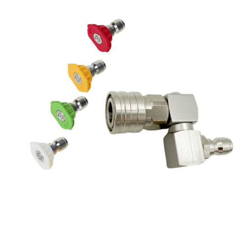 Buse rotative d'adaptateur métallique à-Acier inoxydable Argent