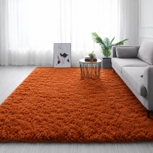 (Orange, 200 x 290cm (6ft 7" x 9ft 6")) Thick Shaggy Non Slip Rugs Living Room Area Rugs Hallway Runner Round Rugs & Door Mats