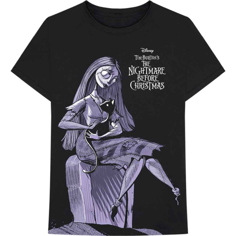 Disney (L, ) Nightmare Before Christmas Sally Jumbo Official Mens T Shirt Black