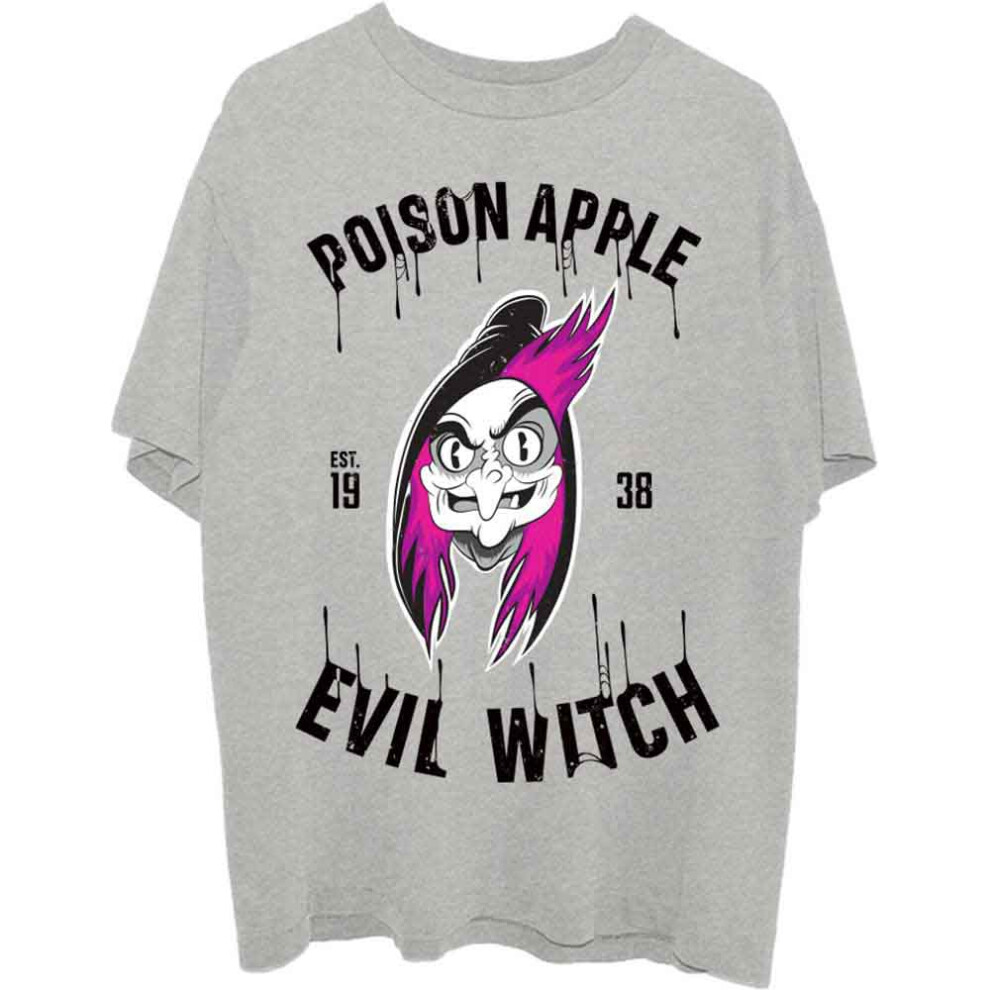 Disney (Xxl, Grey) Snow White Evil Witch Poison Apple T Shirt