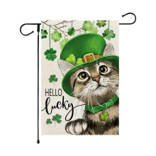 Tuinvlag voor St. Patrick's Day, linnen, dubbelzijdig, 45x30 cm