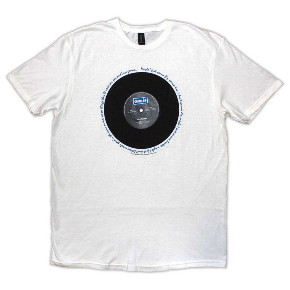 Oasis (Xl, ) Live Forever Single T Shirt White