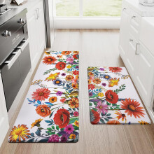 2 Pack Anti-Fatigue Kitchen Mats 18x48 & 18x30 in