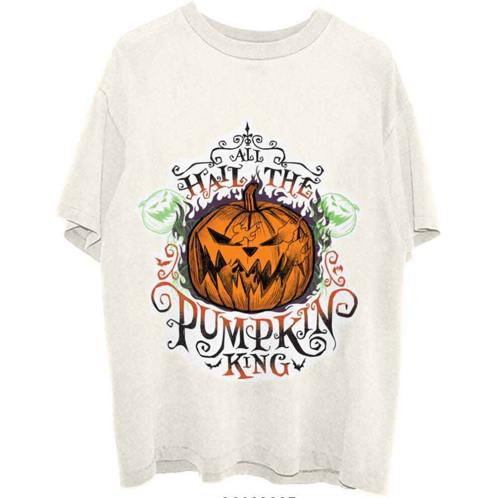 Disney (L, Natural) Nightmare Before Christmas T Shirt All Hail New Official Mens Natural Not,Specified