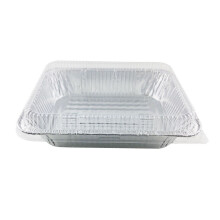 Half-Size Deep Aluminium Steam Table Pan with Clear Dome Lid