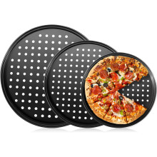 Perforert pizzapanne i stål, 12 tommer, slippbelegg
