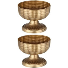2 db kopott vintage arany kompóttál, 20 cm széles