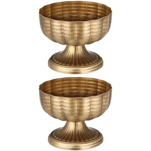 2 db kopott vintage arany kompóttál, 20 cm széles