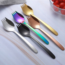 Spork gaffelskje i rustfritt stål, 21 cm