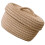 Khaki rope storage box with lid 1 piece 1