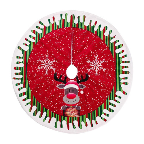 Weihnachtsbaumdecke 80x80cm Festliches Stoffdesign
