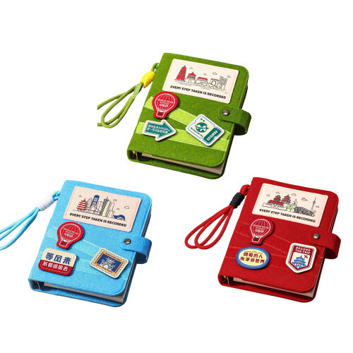 Logbook Notebook For Vacation Memories Souvenirs Stamp-Red 1