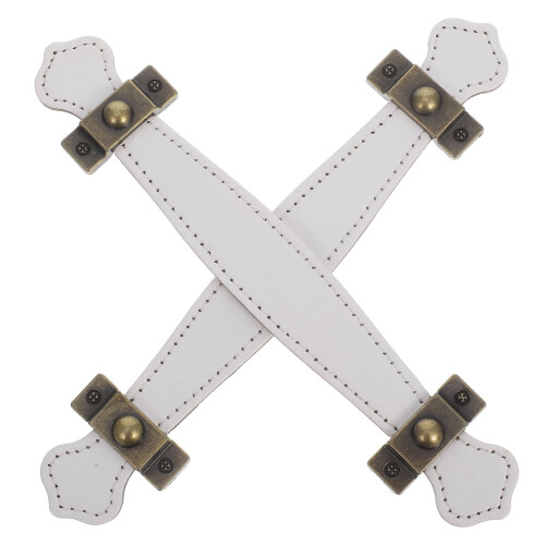 Lådhandtag i konstläder – vintagestil, 2 st
