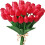 10 db piros műtulipán, 33 cm 1