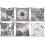 Fodere per cuscini in cotone e lino, 45x45 cm, con motivo a margherite (6 pezzi) 1