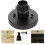 Portalampada a vite E26 nero con base in metallo 1
