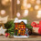Miniatuur kerstdorpje van hars met LED-verlichting (7,6 cm) 1