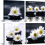 Ensemble de 4 toiles murales zen en noir et blanc 1